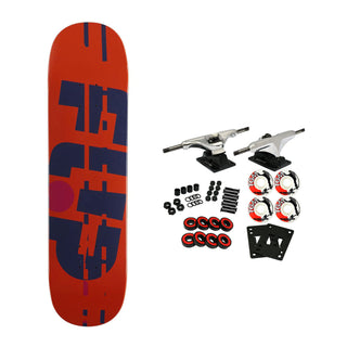 Flip Skateboard Complete Orange Team Glitch 8.0" x 31.5"