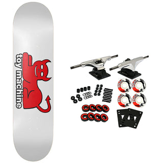 Toy Machine Skateboard Complete Devil Cat White 8.75" x 32.75"
