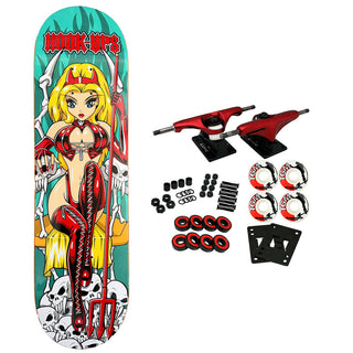 Hook Ups Skateboard Complete Devil Throne 8.5" x 32.25"