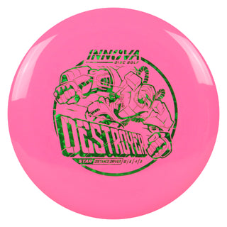Innova Disc Golf Star Destroyer Distance Driver 12/5/-1/3 Pink/Green Shatter 173 grams