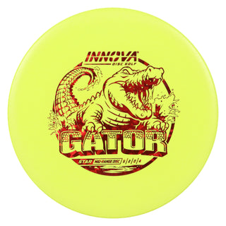 Innova Disc Golf Star Gator Midrange Disc 5/2/0/4 Yellow/Red Shatter 173 grams