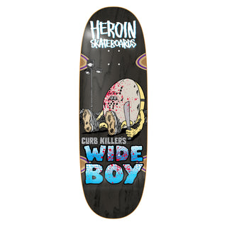 Heroin Premium Skateboard with Slappy Trucks, Triclops Wheels 10.75" Curb Killer Wide Boy
