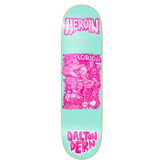 Heroin Premium Skateboard with Indy Trucks, Snot Wheels 8.5" Dern Allegory of Fear