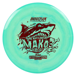 Innova Disc Golf Team Champion Series Kona Montgomery Star Mako3 5/5/0/0 Green Swirl/Red 180 grams