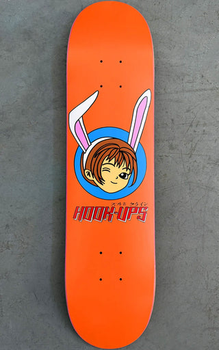 Hook Ups Skateboard Deck 30 Year Anniversary Bunny Girl 7.5" x 31"