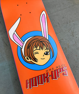 Hook Ups Skateboard Deck 30 Year Anniversary Bunny Girl 7.5" x 31"