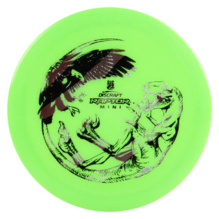 Discraft Disc Golf Big Z Raptor Mini 6" Thrower or Marker Green/Black Silver