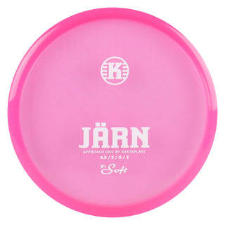 Kastaplast Disc Golf K1 Soft Jarn Putter 4.5/3/0/3 Clear Pink/White 171 grams