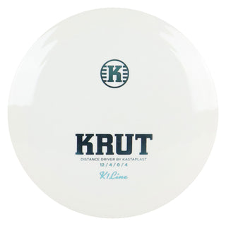 Kastaplast Disc Golf K1 Krut Distance Driver 12/4/0/4 White/Teal 173 grams