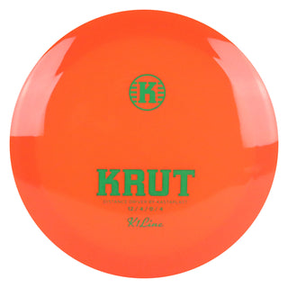 Kastaplast Disc Golf K1 Krut Distance Driver 12/4/0/4 Clear Orange/Green 172 grams