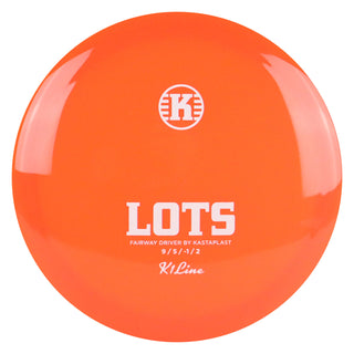 Kastaplast Disc Golf K1 Lots Fairway Driver 9/5/-1/2 Clear Orange/White 173 grams