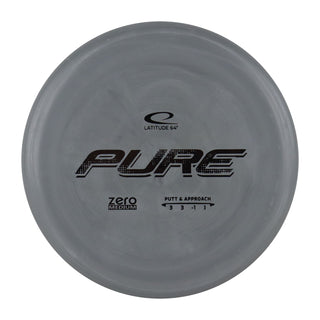Latitude 64 Disc Golf Zero Medium Pure Putter 3/3/-1/1 Grey/Black 173 grams