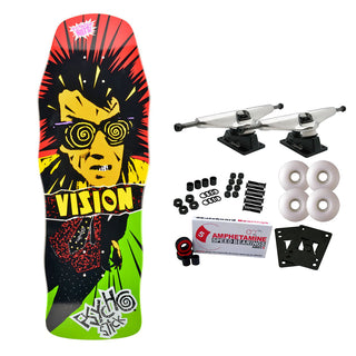 Vision Skateboard Complete Psycho Stick Modern Concave Rasta 10" x 29.75" Old School