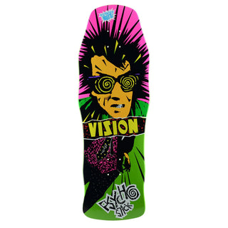 Vision Skateboard Deck Original Psycho Stick Lime 10" x 30" Old School