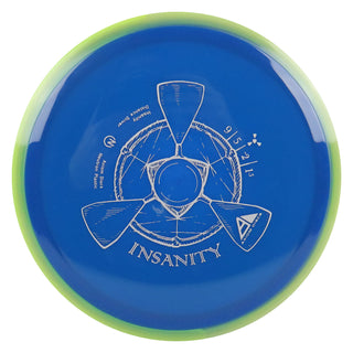 Axiom Disc Golf Neutron Insanity Distance Driver 9/5/-2/1.5 Deep Sea Blue/Sage 156 grams