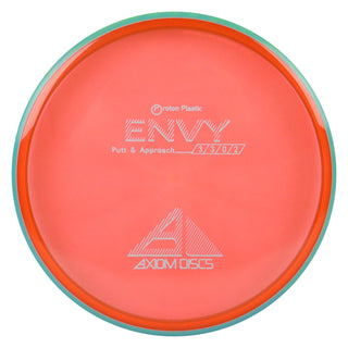 Axiom Disc Golf Proton Envy Putter 3/3/0/2 Orange/Teal Blend 173 grams