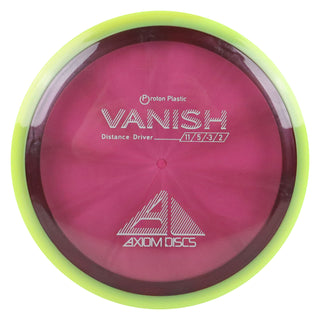 Axiom Disc Golf Proton Vanish Distance Driver 11/5/-3/2 Dark Purple/Yellow 159 grams