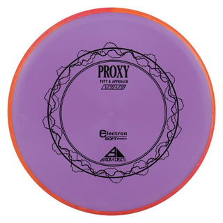 Axiom Disc Golf Electron Proxy Soft Putter 3/3/-1/0.5 Purple/Orange Red 172 grams
