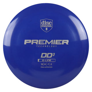 Discmania Disc Golf Premier Q-Line DD3 Distance Driver 12/6/-1/2 Blue/Silver 173 grams