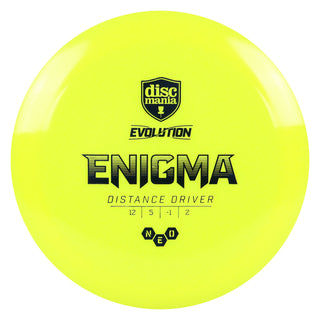 Discmania Disc Golf Evolution Neo Enigma Distance Driver 12/5/-1/2 Yellow/Blue 173 grams