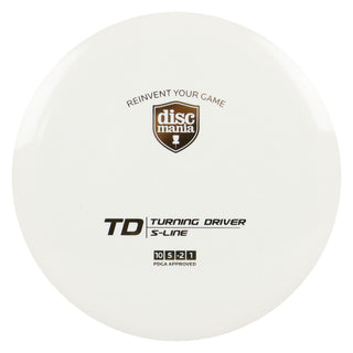 Discmania Disc Golf S-Line TD Turning Driver 10/5/-2/1 White/Gold 175 grams