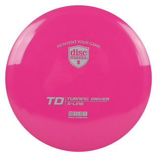 Discmania Disc Golf S-Line TD Turning Driver 10/5/-2/1 Pink/Silver 175 grams