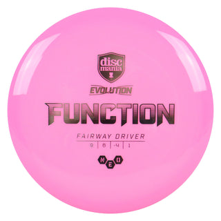 Discmania Disc Golf Evolution Neo Function Fairway Driver 8/6/-4/1 Pink/Silver 173 grams