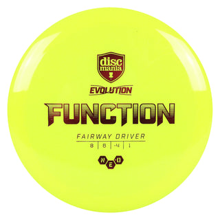 Discmania Disc Golf Evolution Neo Function Fairway Driver 8/6/-4/1 Yellow/Red 174 grams