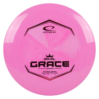 Latitude 64 Disc Golf Royal Grand Grace Distance Driver 11/6/-1/2 Pink/Magenta 169 grams