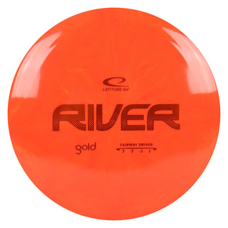 Latitude 64 Disc Golf Gold Burst River Fairway Driver 7/7/-1/1 Orange 174 grams