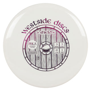 Westside Disc Golf Tournament Shield Putter 3/3/0/1 White/Purple 174 grams