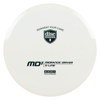 Discmania Disc Golf S-Line MD3 Midrange Disc 5/5/0/1 White/Green 179 grams