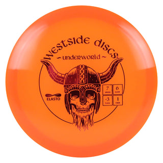 Westside Disc Golf Elasto Underworld Fairway Driver 7/6/-3-/1 Orange/Maroon 175 grams