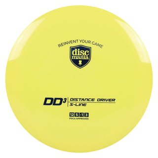 Discmania Disc Golf S-Line DD3 Distance Driver 12/5/-1/3 Yellow/Blue 175 grams