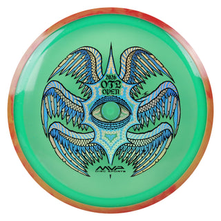 Axiom Discs OTB Open 2026 Particle Proton Soft Rhythm Fairway Driver Green/Red Orange 174 grams