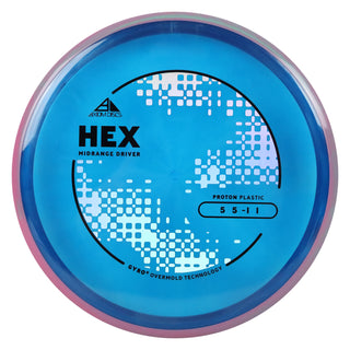 Axiom Discs Project Lab Coat Proton Hex Midrange Disc 5/5/-1/1 Blue/Pink Grey 174 grams