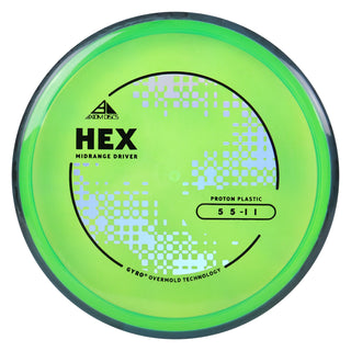 Axiom Discs Project Lab Coat Proton Hex Midrange Disc 5/5/-1/1 Green/Black Blue 177 grams