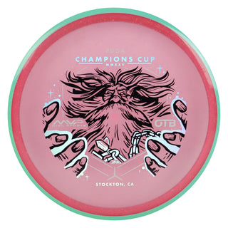 Axiom Disc Golf OTB Open 2025 Champions Cup Particle Glow Proton Hex 5/5/-1/1 Pink/Teal 177 grams