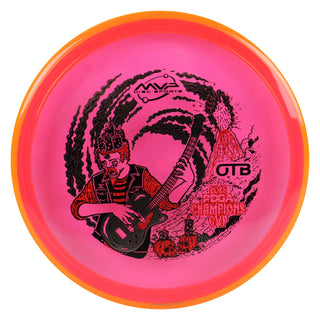 Axiom Disc Golf OTB Open 2025 Champions Cup Prism Proton Soft Pyro 5/4/0/2.5 Hot Pink/Orange 176 grams