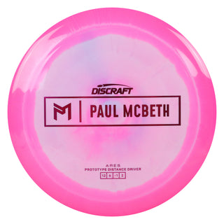 Discraft Disc Golf Paul McBeth Prototype ESP Ares Distance Driver 12/6/-1/2 Hot Pink Lavender/Magenta 174g