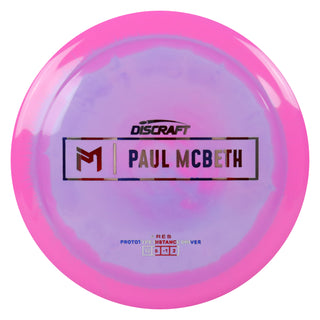 Discraft Disc Golf Paul McBeth Prototype ESP Ares Distance Driver 12/6/-1/2 Pink Purple/USA 175g