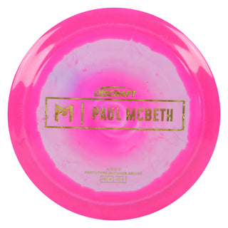 Discraft Disc Golf Paul McBeth Prototype ESP Ares Distance Driver 12/6/-1/2 Hot Pink Grey/Gold Stars 174g