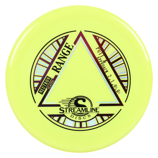 Streamline Disc Golf Neutron Range Putter 2/1/-0.5/0.5 Yellow/Purple Red 172 grams