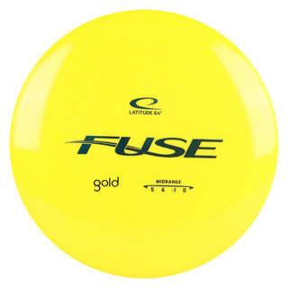 Latitude 64 Disc Golf Gold Fuse Midrange 5/6/-1/0 Yellow/Turquoise 175 grams
