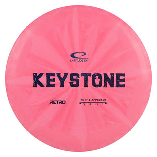 Latitude 64 Disc Golf Retro Burst Keystone Putter 2/5/-1/1 Red/Blue 174 grams