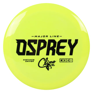 Climo Disc Golf Major Line Osprey Distance Driver 10/6/-3/1 Yellow/Black 166 grams