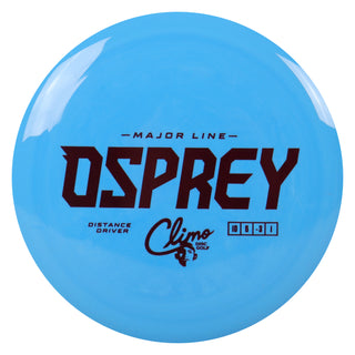 Climo Disc Golf Major Line Osprey Distance Driver 10/6/-3/1 Blue/Maroon 169 grams