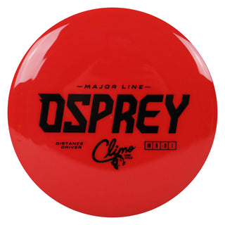 Climo Disc Golf Major Line Osprey Distance Driver 10/6/-3/1 Red/Black 171 grams