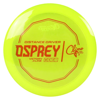 Climo Disc Golf Victory Line Osprey Distance Driver 10/6/-3/1 Yellow/Red 169 grams