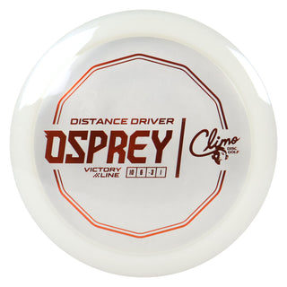 Climo Disc Golf Victory Line Osprey Distance Driver 10/6/-3/1 Clear/Bronze 171 grams
